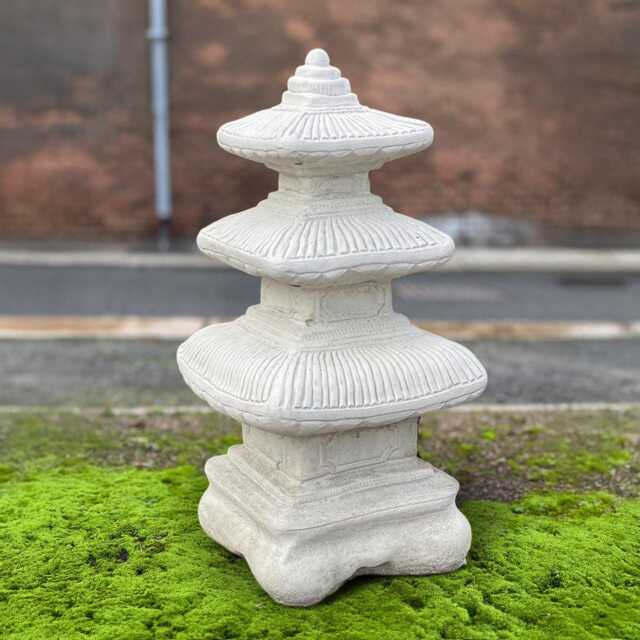 Concrete Pagoda Statue Stone Sculpture Oriental Temple Figure Japanese Outdoor Decor Handmade Zen Garden Art Lover Gift - image 1