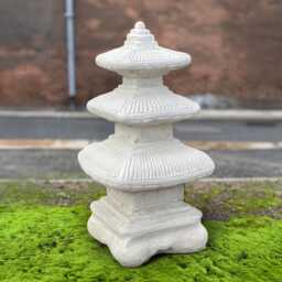 Concrete Pagoda Statue Stone Sculpture Oriental Temple Figure Japanese Outdoor Decor Handmade Zen Garden Art Lover Gift - thumbnail 1