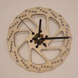 Handmade Birch Plywood Cycling Disc Brake Clock - Gift For Cyclists - thumbnail 1