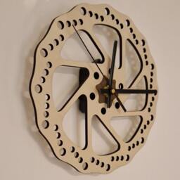 Handmade Birch Plywood Cycling Disc Brake Clock - Gift For Cyclists - thumbnail 3