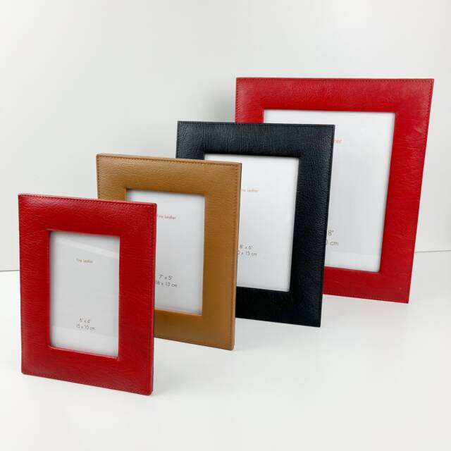 Vintage Leather Photo Frame - Handmade, Genuine Leather, Luxury Picture Frame, Textured Leather - image 1