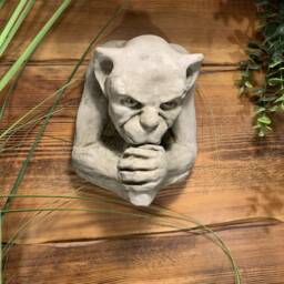 stone Garden Gargoyle Gremlin Wall Plaque Hanger Ornament - thumbnail 4
