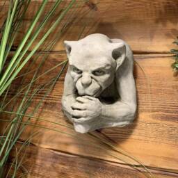 stone Garden Gargoyle Gremlin Wall Plaque Hanger Ornament - thumbnail 3