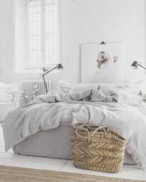 Light Gray Linen Duvet Cover Set - 3 Piece Bedding Queen King European Flax, Stonewashed Soft Breathable Midweight - thumbnail 1