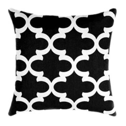Outdoor Pillows Indoor Custom Cover Size Include 16x16, 18x18 - Shades Of Black & White Modern Geometric Block Print Quatrefoil Tribal - thumbnail 3