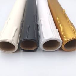 Handmade Chandelier Candle Tubes With Drip - Gold, Cream, Black, White - Pack Of Five - thumbnail 3