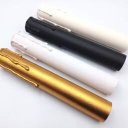 Handmade Chandelier Candle Tubes With Drip - Gold, Cream, Black, White - Pack Of Five - thumbnail 2