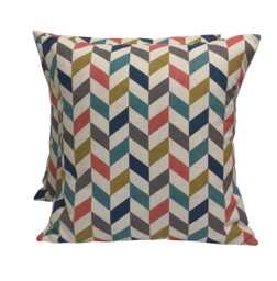 2 X 16' 18' Clarke & Phoenix Multi Teal Orange Geometric Scatter Cushion Covers - thumbnail 1