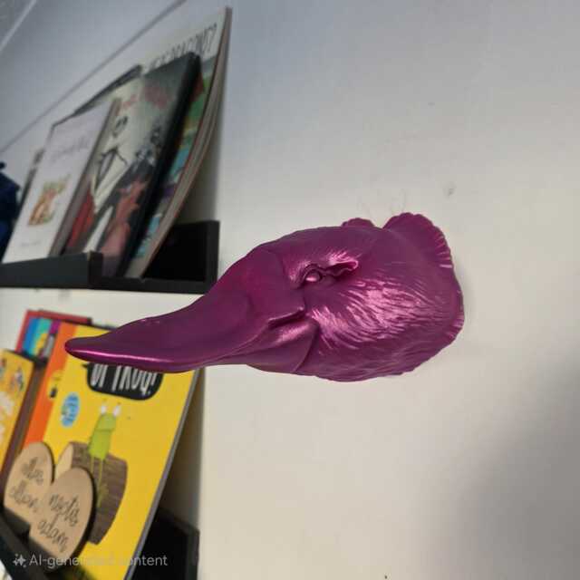 Platypus Wall Mount - Animal Home Decor 3D Printed - image 1