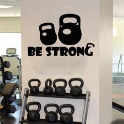 Fitness Wall Decal Motivational Gym Decor T725 - thumbnail 1