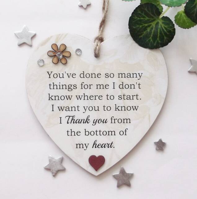 Thank You From The Bottom Of My Heart Wooden Gift - image 1
