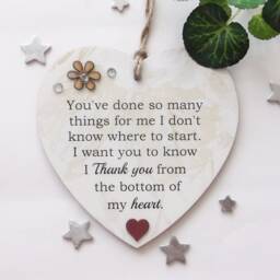 Thank You From The Bottom Of My Heart Wooden Gift - thumbnail 3