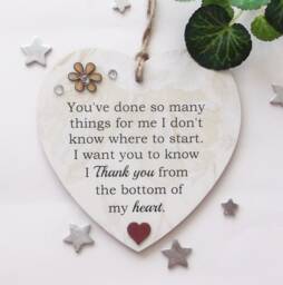 Thank You From The Bottom Of My Heart Wooden Gift - thumbnail 1