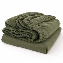 Linen Fitted Sheet Organic Linen Bedding Full Queen King Twin Sizes - thumbnail 4