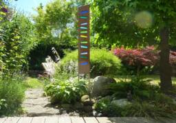 Wood & Glass Garden Sculpture - thumbnail 1