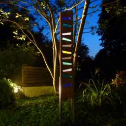 Wood & Glass Garden Sculpture - thumbnail 2