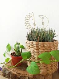 Sun & Moon Plant Trellis For Indoor Plant/Wire Trellis /Plant Stake Support/ Home Decor/ Decor Air Holder Boho - thumbnail 1