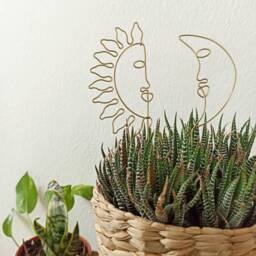 Sun & Moon Plant Trellis For Indoor Plant/Wire Trellis /Plant Stake Support/ Home Decor/ Decor Air Holder Boho - thumbnail 2