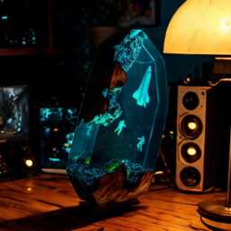 Premium Astronaut & Rocket Resin Lamp - Handmade Outer Space Led Night Light - Cosmic Decor For Kids & Adults Galaxy Launch Gift - thumbnail 1