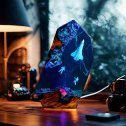 Premium Astronaut & Rocket Resin Lamp - Handmade Outer Space Led Night Light - Cosmic Decor For Kids & Adults Galaxy Launch Gift - thumbnail 2