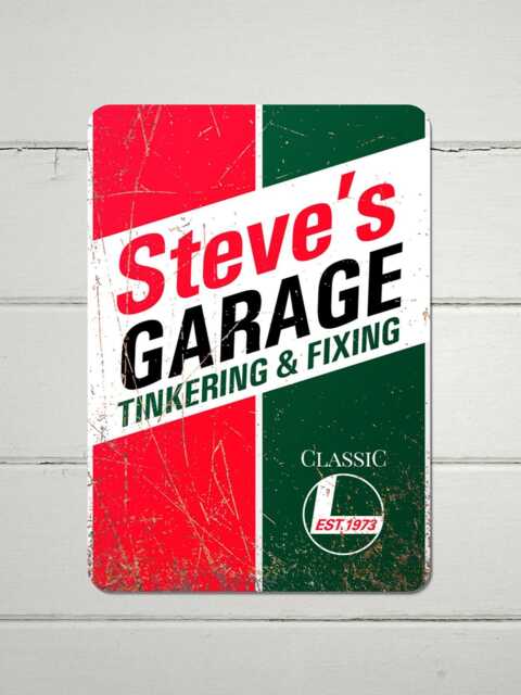 Personalised Vintage Oil Sign Retro Garage Metal Wall Art - image 1