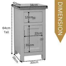 Handmade Solid Wood Bedside Tables Snow White Oak Top, Fully Assembled - thumbnail 3