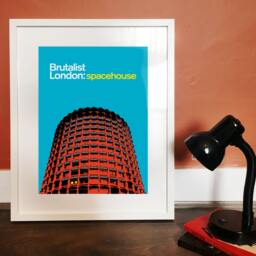 Brutalist London Space House Art Print Giclee Architecture Poster - thumbnail 3