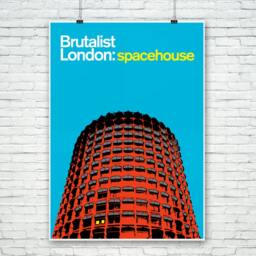 Brutalist London Space House Art Print Giclee Architecture Poster - thumbnail 2