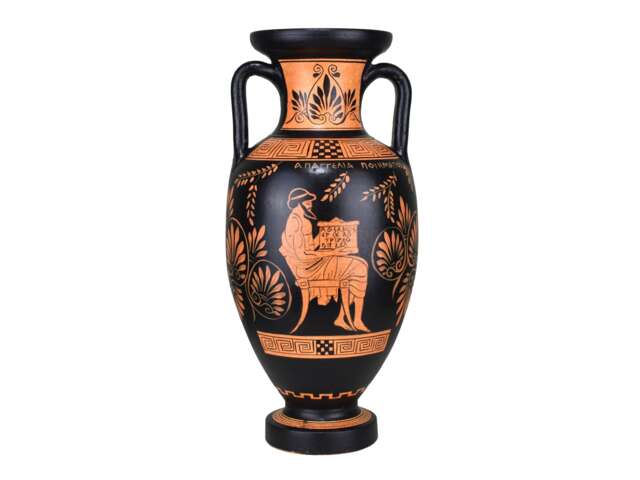Teacher Of Music Amphora Vase Ancient Greek Red Figure Pottery - image 1