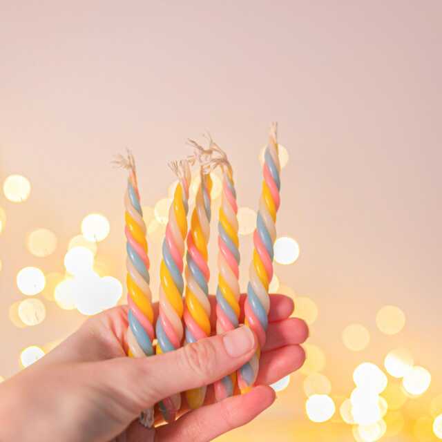 Candles Twisted Marshmellow Candle - x5 - image 1