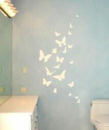 Butterfly Dance Wall Stencil - Easy For Nursery Decor Better Than Decals - thumbnail 2