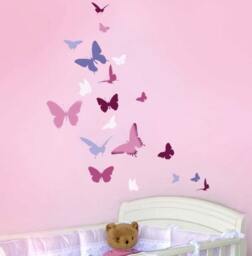 Butterfly Dance Wall Stencil - Easy For Nursery Decor Better Than Decals