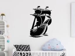 Ship Wall Decals Nautical Baby Boy Wave Sail Vinyl Sticker Art Home Decor Nursery Room Ms428 - thumbnail 1