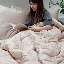Pink Wool Comforter Extra Warm Twin Duvet, Farmhouse Decor - Us Duty Paid - thumbnail 2