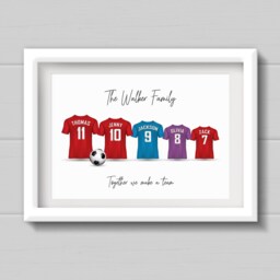 Football Gift For Dad, Family Football Shirt Print, Personalised Team, Birthday Or Christmas Gift Daddy - thumbnail 1