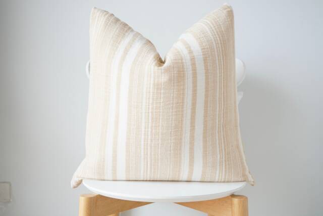 Brown Tribal Hemp Hand Woven Natural Dye Color Hmong Lumbar Pillow Cover - image 1