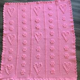Hearts & Flowers Crochet Baby Blanket Pattern - thumbnail 2