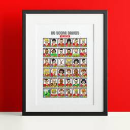 Liverpool Vol 4 - No Score Draws Kop Edition A3 Print Of 36 Wonky Hand-Drawn Panini-style Doodles Various Lfc Reds Legends - thumbnail 2