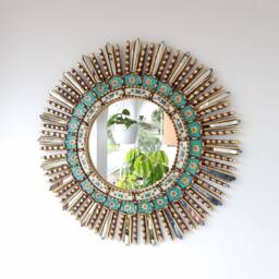 "Peruvian Mirrors - ""Lima Turquoise 60cm" - thumbnail 1