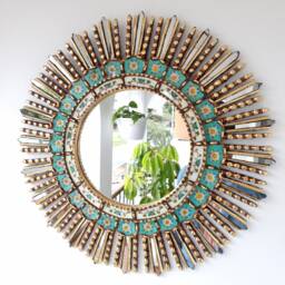 "Peruvian Mirrors - ""Lima Turquoise 60cm" - thumbnail 2