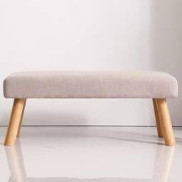 600+Fabric Options, Faux Linen Custom Seat Pad Cover With Elastic & Buckle Closure, Footrest Cover, Bench Cushion Cover No Bottom - thumbnail 2