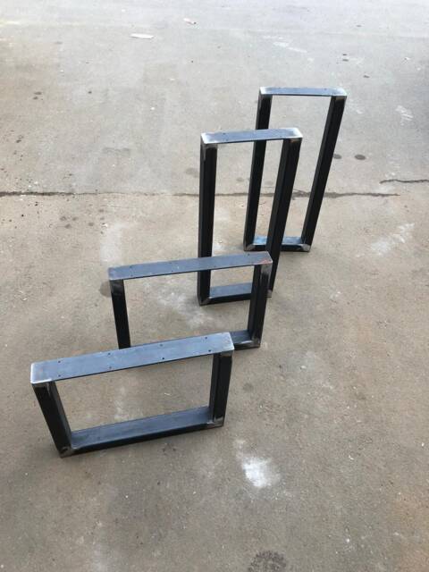 Industrial Metal Frame Table Legs. Dining Or Desk Available in A Range Of Sizes. Set 2. Custom Sizes Available - image 1