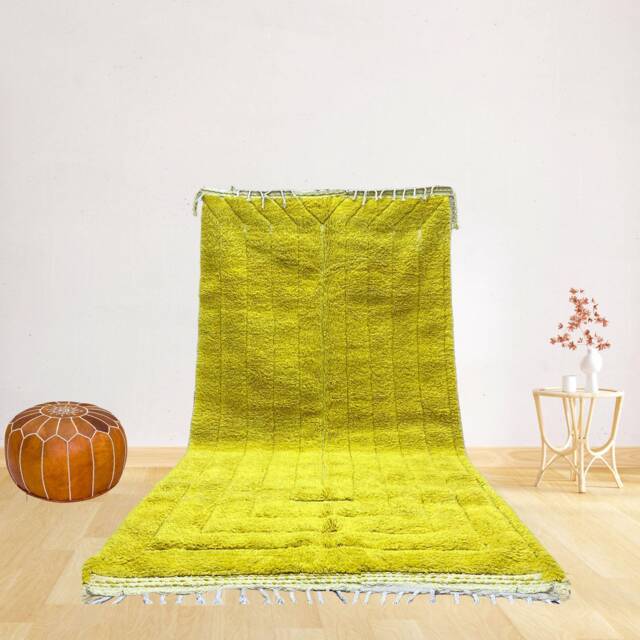 Hand Knotted Berber Rug Genuine Lamb Wool Moroccan Rug - image 1