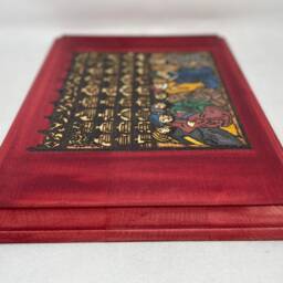 Hariri's Maqamat Medieval Library Scene Woodburned & Handcrafted By The Arabesque Wall Hanging Islamic Art Miniature - thumbnail 3