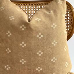 Vintage Hmong Hemp Pillow Brown Striped Lumbar Throw Pillow - thumbnail 2
