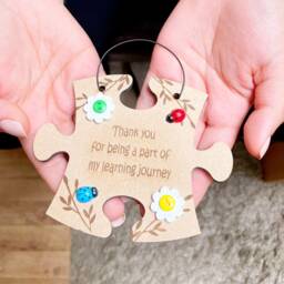 Thank You For Being Part Of My Learning Journey Wooden Jigsaw Shape Plaque - thumbnail 2