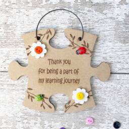 Thank You For Being Part Of My Learning Journey Wooden Jigsaw Shape Plaque - thumbnail 3