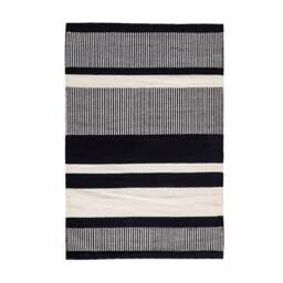 Black & White Bath Rugs - Bathroom Set Mat Flatwoven Kilim Cute Bathmat Size 2x3 Entry Rug Shower Decor - thumbnail 3