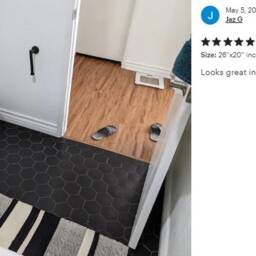 Black & White Bath Rugs - Bathroom Set Mat Flatwoven Kilim Cute Bathmat Size 2x3 Entry Rug Shower Decor - thumbnail 4