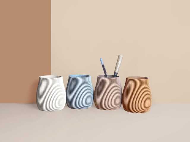 Pencil Potdesk Organizer Made With Recycled Materials, Idea For Office Accessories, Storage & Decoration, Scandinavian Design, Gift Home - image 1